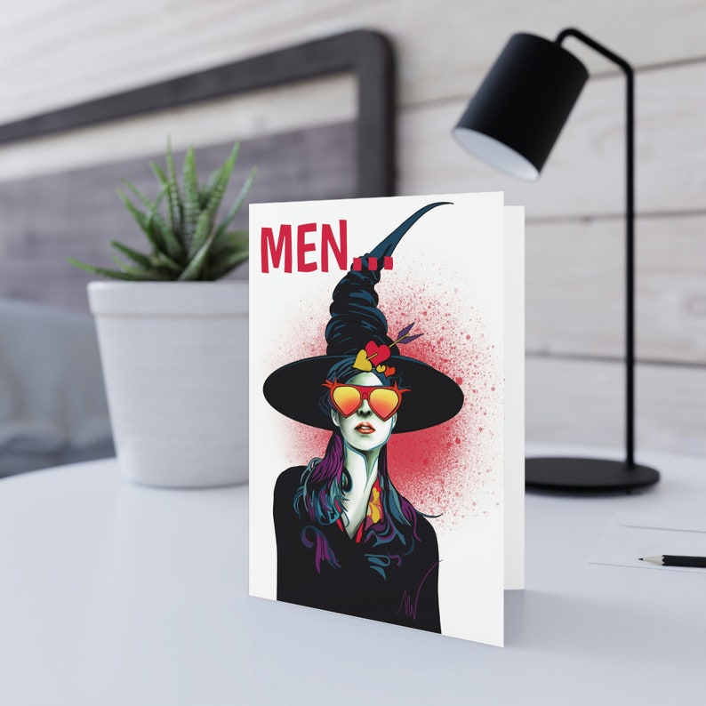 Funny Witch Card About Men image 8