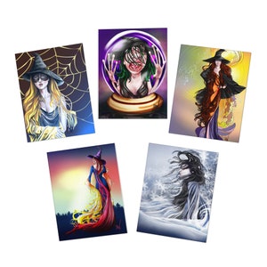 Witch Collectors Pack 2 Greeting Cards 5-Pack Blank Inside image 1