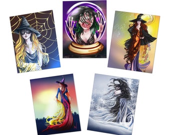 Witch Collectors Pack 2 Greeting Cards (5-Pack) Blank Inside