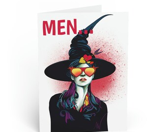 Funny Witch Card About Men