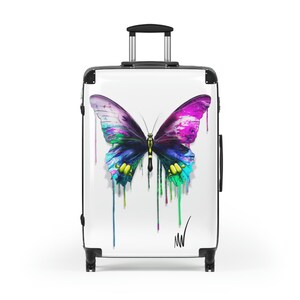 Colorful Butterfly Suitcases image 2