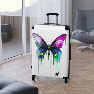 Colorful Butterfly Suitcases image 5