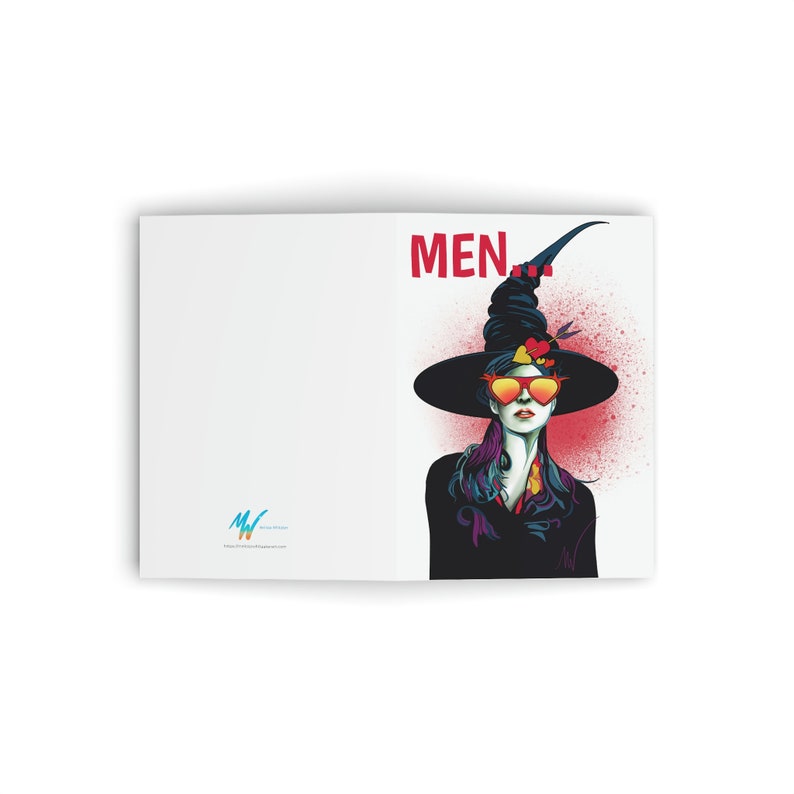Funny Witch Card About Men image 5