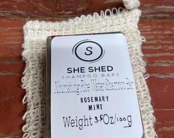 Rosemary Mint Handcrafted Rice Water Goat Milk Shampoo Bar 3.5 Oz
