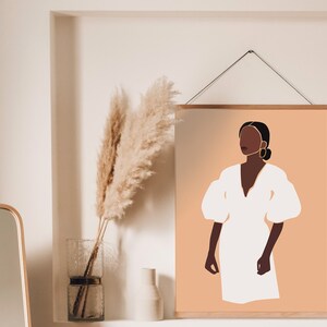 Schwarze Frau Kunst, INSTANT DOWNLOAD, druckbare Kunst, afrikanische Frau Kunst, Boho Wandkunst, Mode Druck, schwarze Mädchen Kunstdruck, schwarze Frau Kunst.