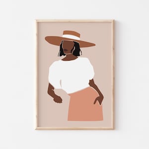 Schwarze Frau Kunst, INSTANT DOWNLOAD, druckbare Kunst, afrikanische Frau Kunst, Boho Wandkunst, Mode Druck, schwarze Mädchen Kunstdruck, schwarze Frau Kunst.