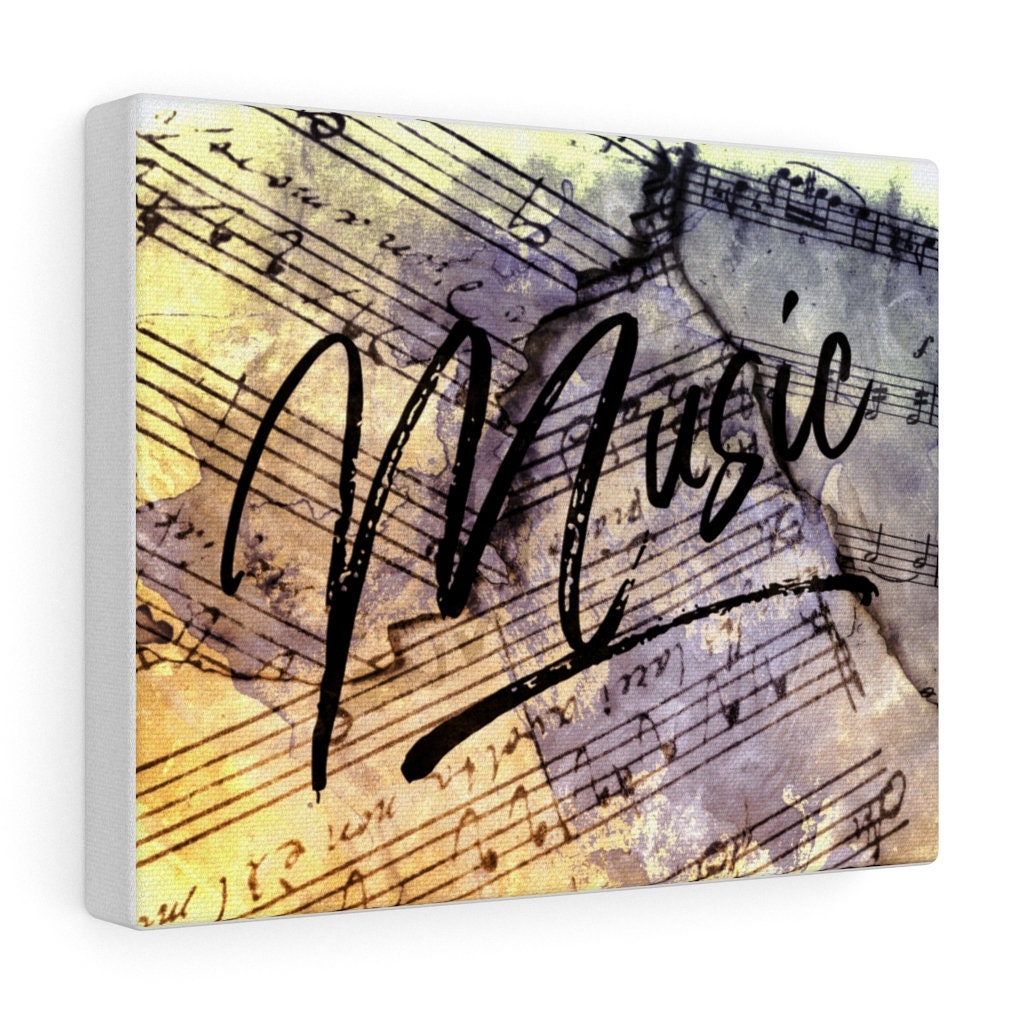 Sheet Music Canvas Gallery Wrap Music Wall Art Gift for Etsy