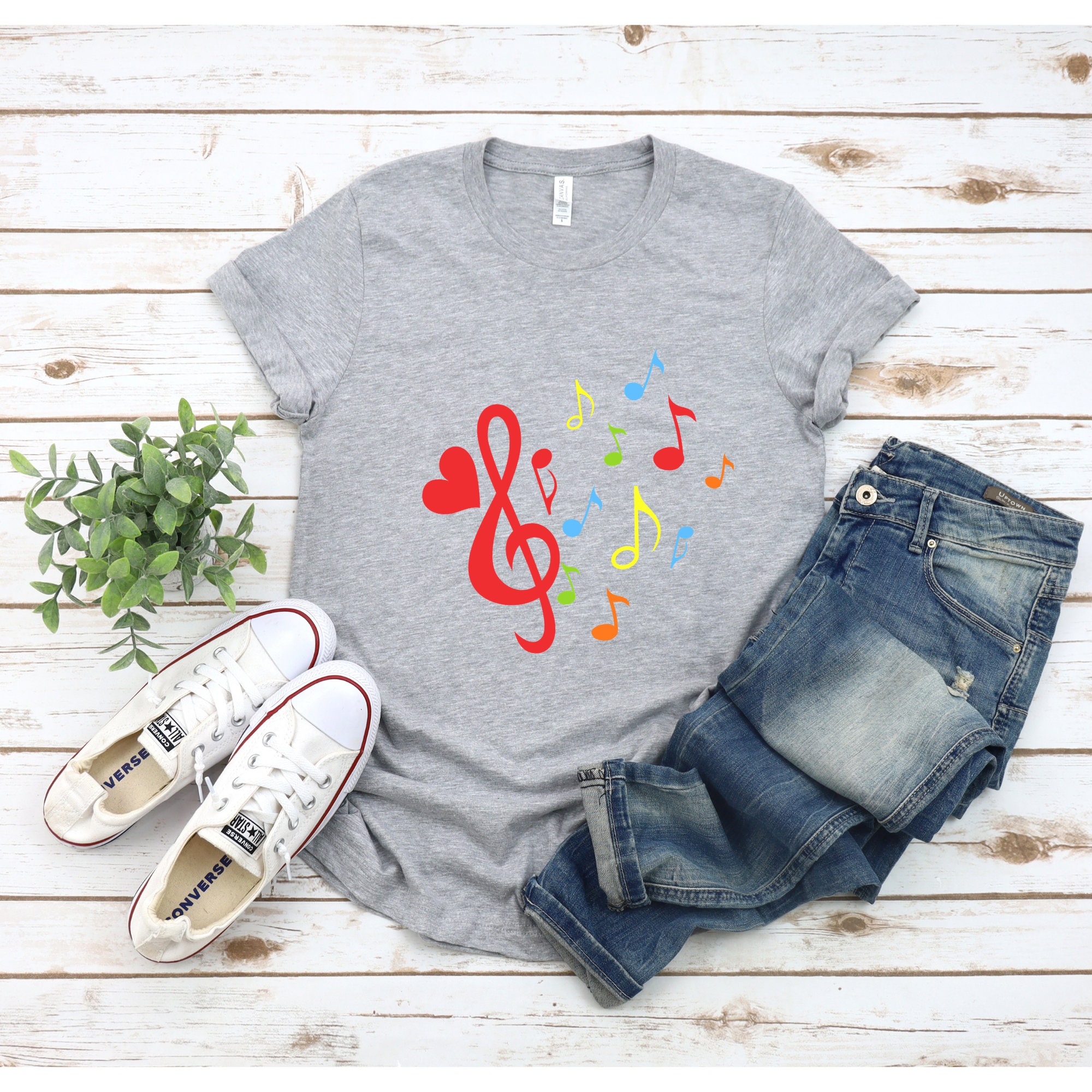 Music Tshirt Music Note Shirt Fun Music Shirt Music Gifts Etsy