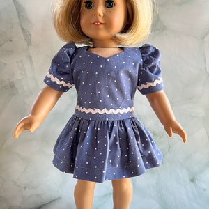 Dots and Waves Dress for 18 inch doll