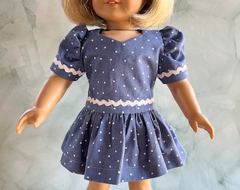 Dots and Waves Dress for 18 inch doll