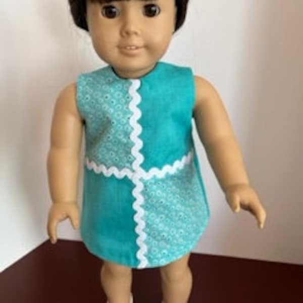 Ric Rac Fun Dress for 18 inch doll