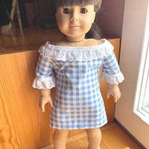 Sweet Gingham Dress for 18 inch doll