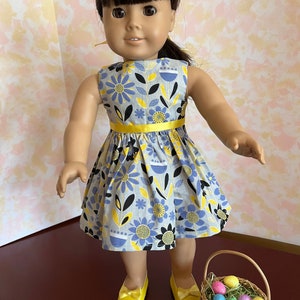Pop Art Flowers Dress for 18 inch doll