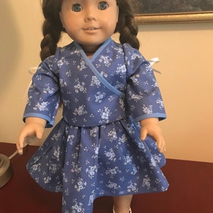 Forget-me-not Blue Two Piece Dress for 18” Doll