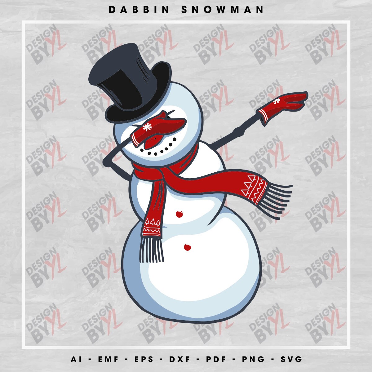 Dabbin Snowman SVG Clipart ai png dxf eps dabbing snowman | Etsy