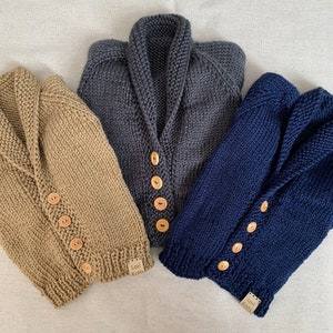 Hand Knit Baby Cardigan - 3 Cosy Colors