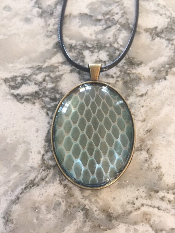 Snakeskin Pendant Necklace | Etsy New 