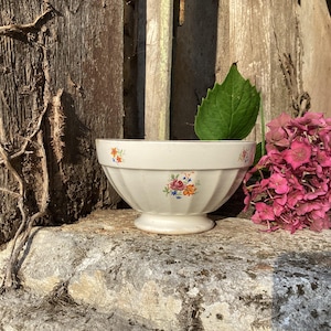 A Digoin cafe au lait bowl/an antique breakfast bowl/serving bowl/cafe latte bowl/French vintage faience/French country tableware