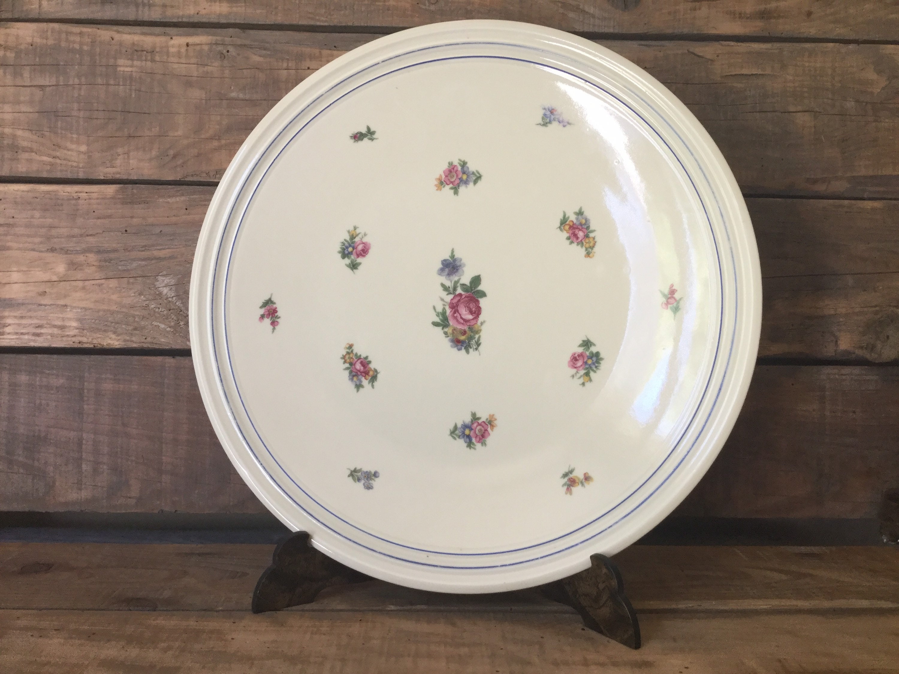 1 Grand Plat de Service. Français Assiette en Porcelaine Vintage. 1920 Limoges Transferware. Plateau