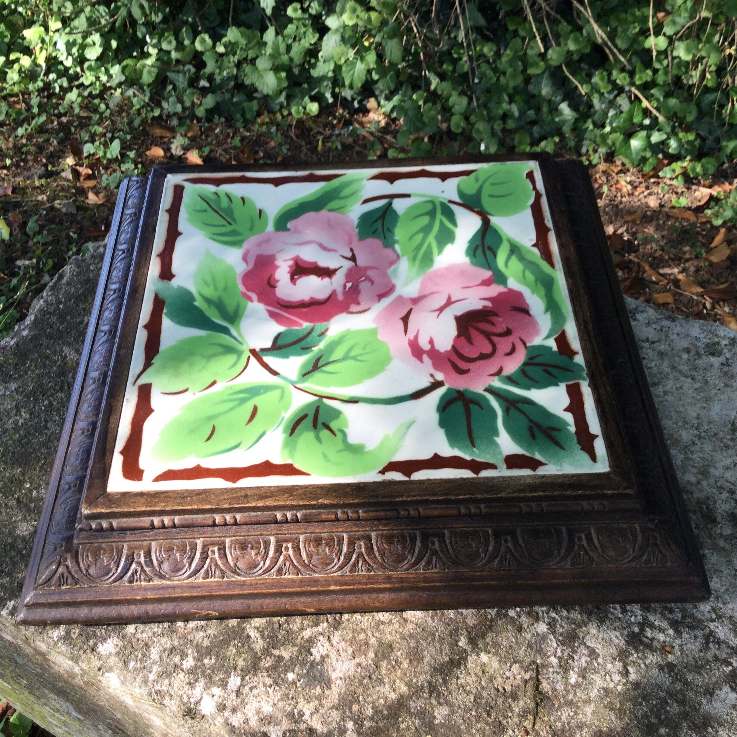 Vase ou cache pot décoré de roses anciennes. 12x12cm - Deco Saison Vase ou cache pot décoré de roses anciennes. 12x12cm - Deco Saison