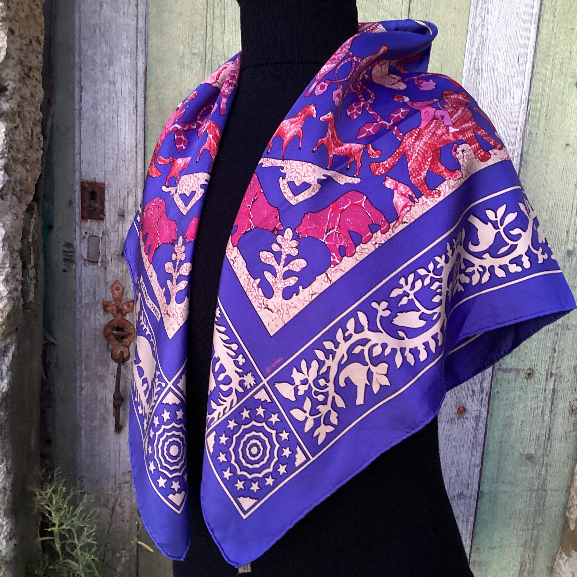 A Rare Hermès Silk Scarf, Design by Françoise De La Perriere Named