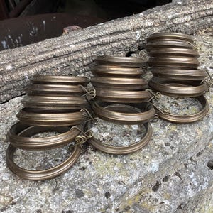 19 bronze curtain rings/19 large antique rings for drapes/salvaged hardware/curtain dressing/window decor/Bordeaux chateau supplies
