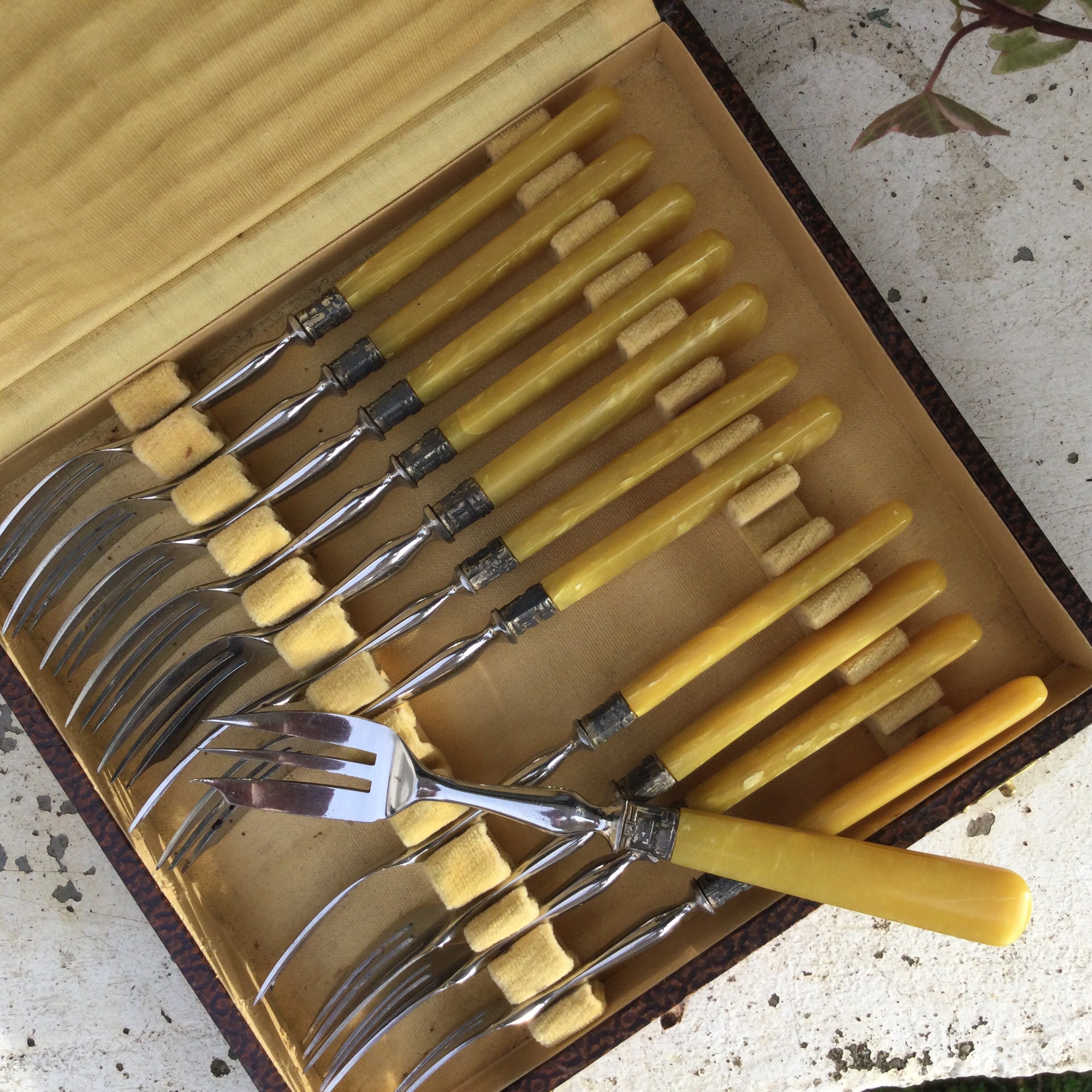 Vintage dessert forks. French Art Deco style flatware. 12 Etsy