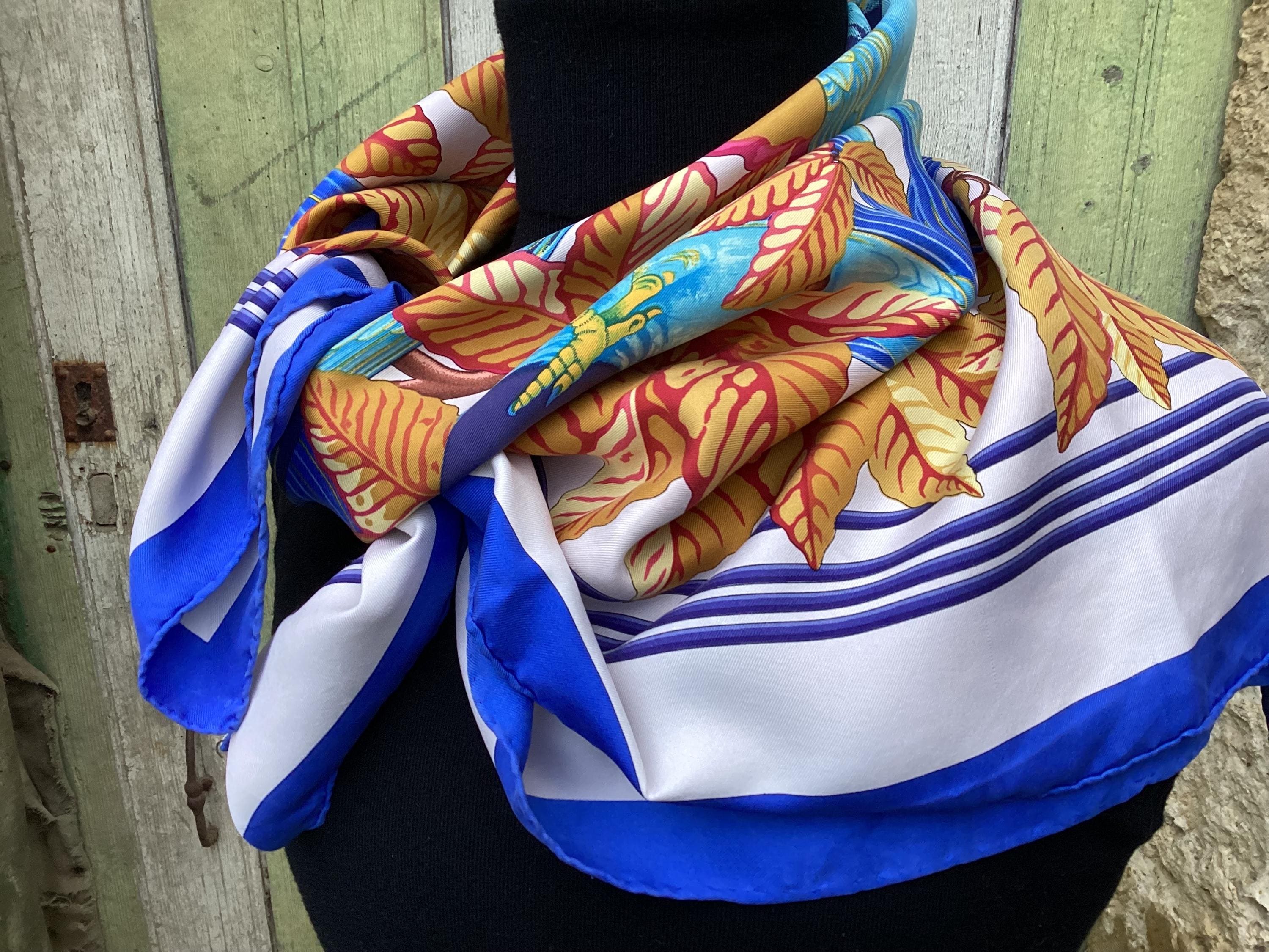 Blue Hermes Scarf - Etsy