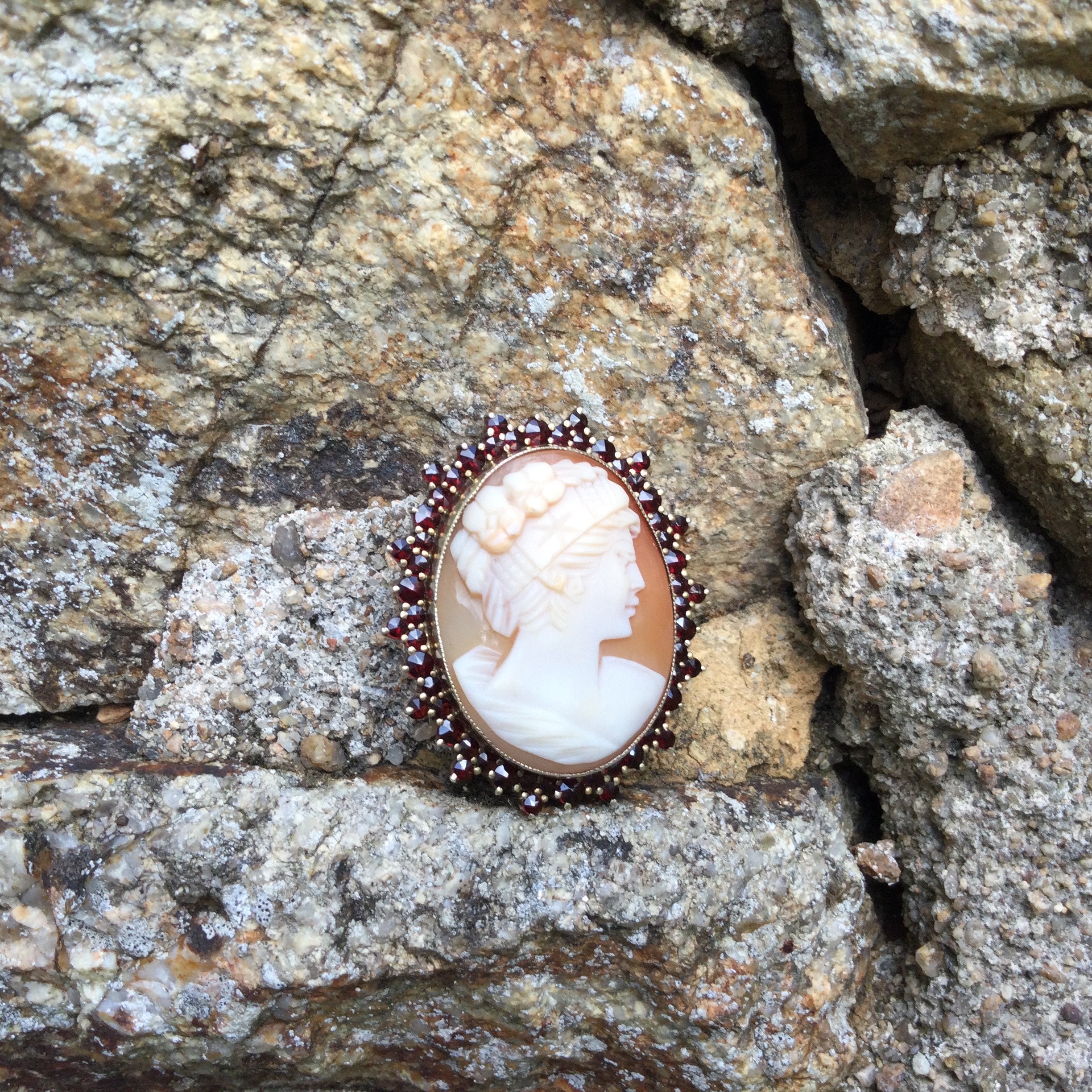Broche en argent vintage - coquille d'ormeau. Sil estampé - France