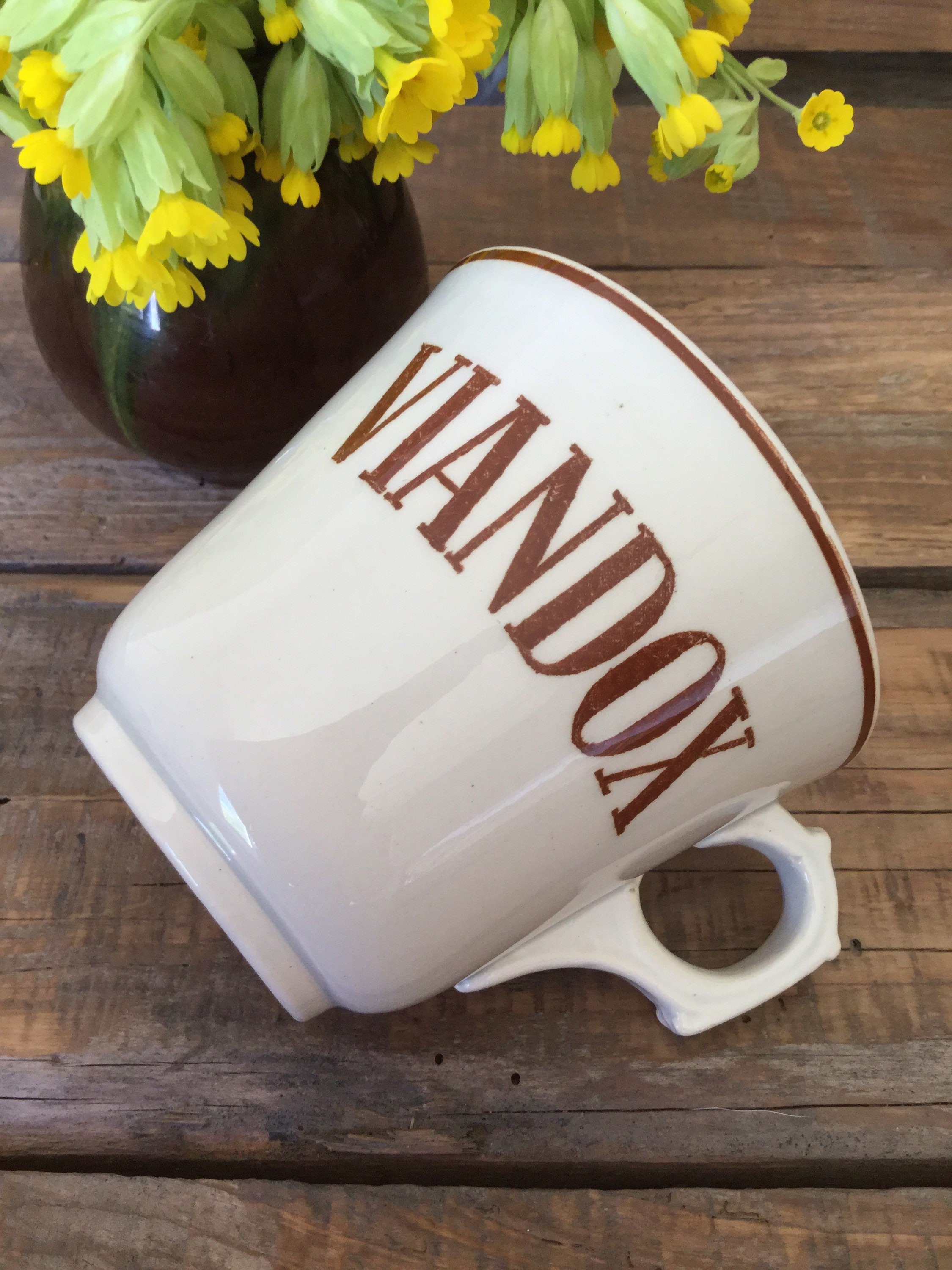 フランス ヴィンテージ VIANDOX スタッキング マグカップ ノベルティ フランス ヴィンテージ VIANDOX スタッキング マグカップ ノベルティ