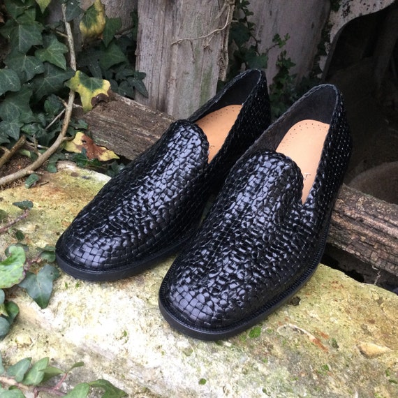 French fashion shoes/unworn slip-on shoes/black l… - image 1