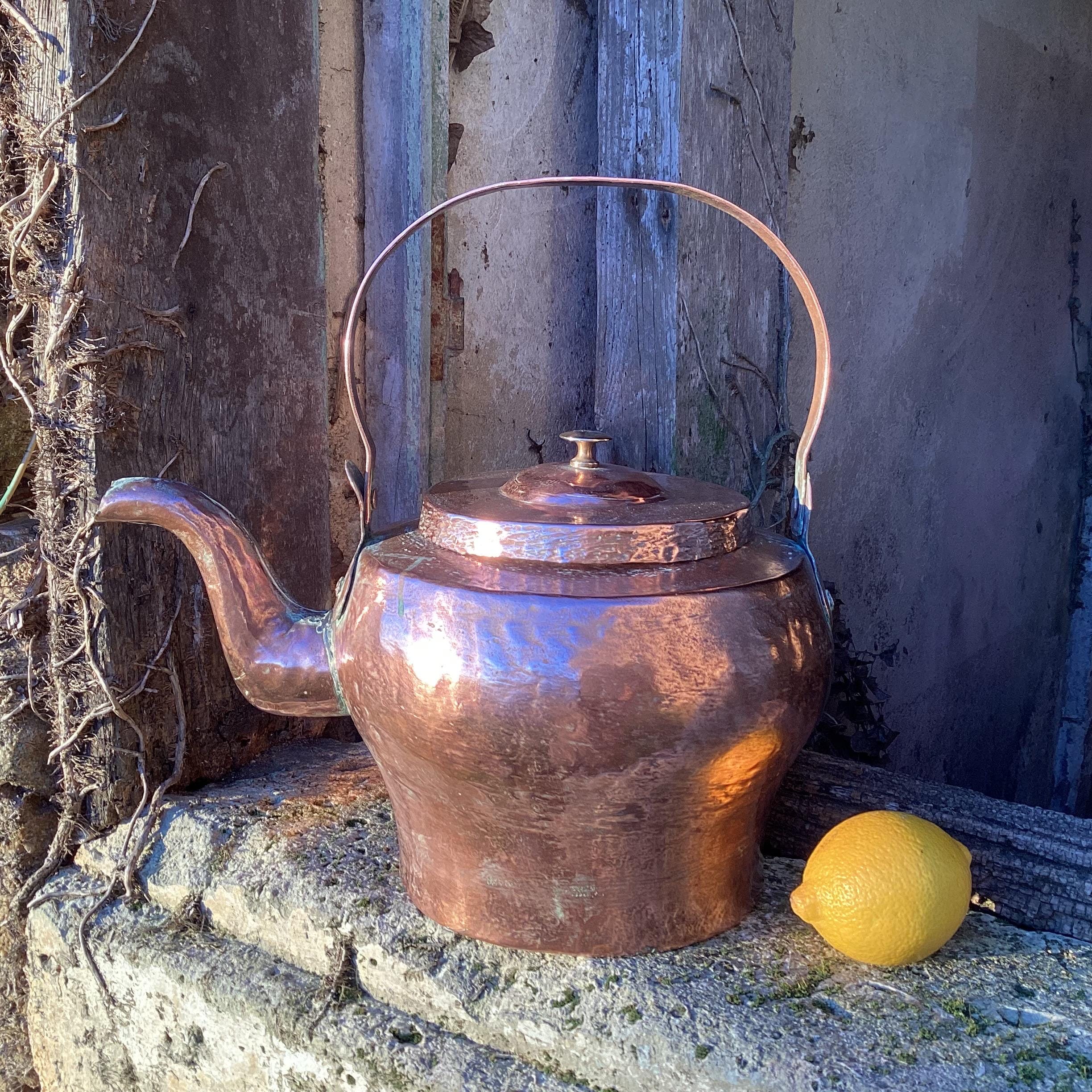 フランスアンティークケトル アンティーク銅ケトル、フランスの農家風装飾 - Etsy 日本