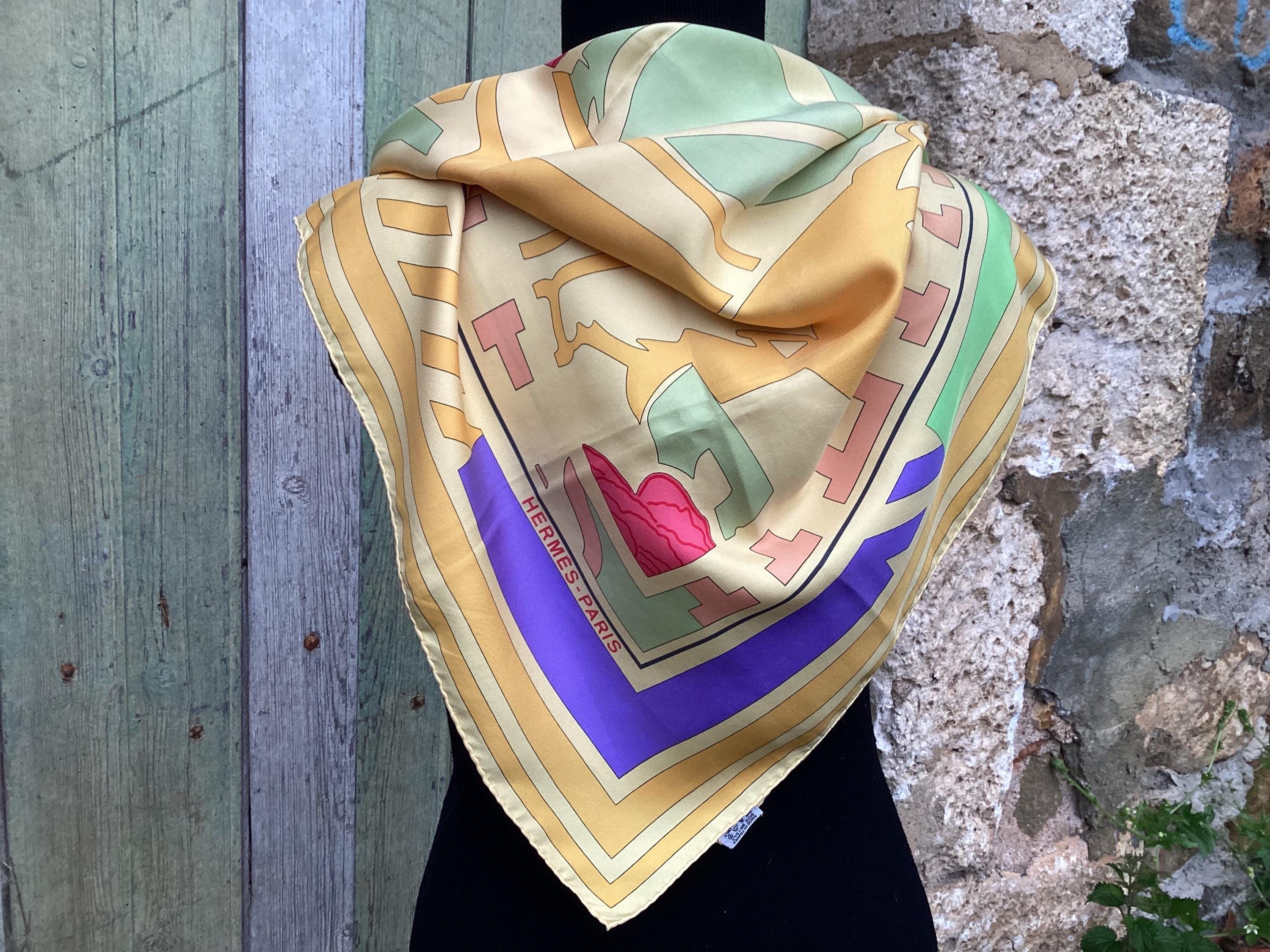 Hermes Braided Silk Headband in Pink, Green, Yellow & Blue Hermes Multicolor Wild Singapore main image 4