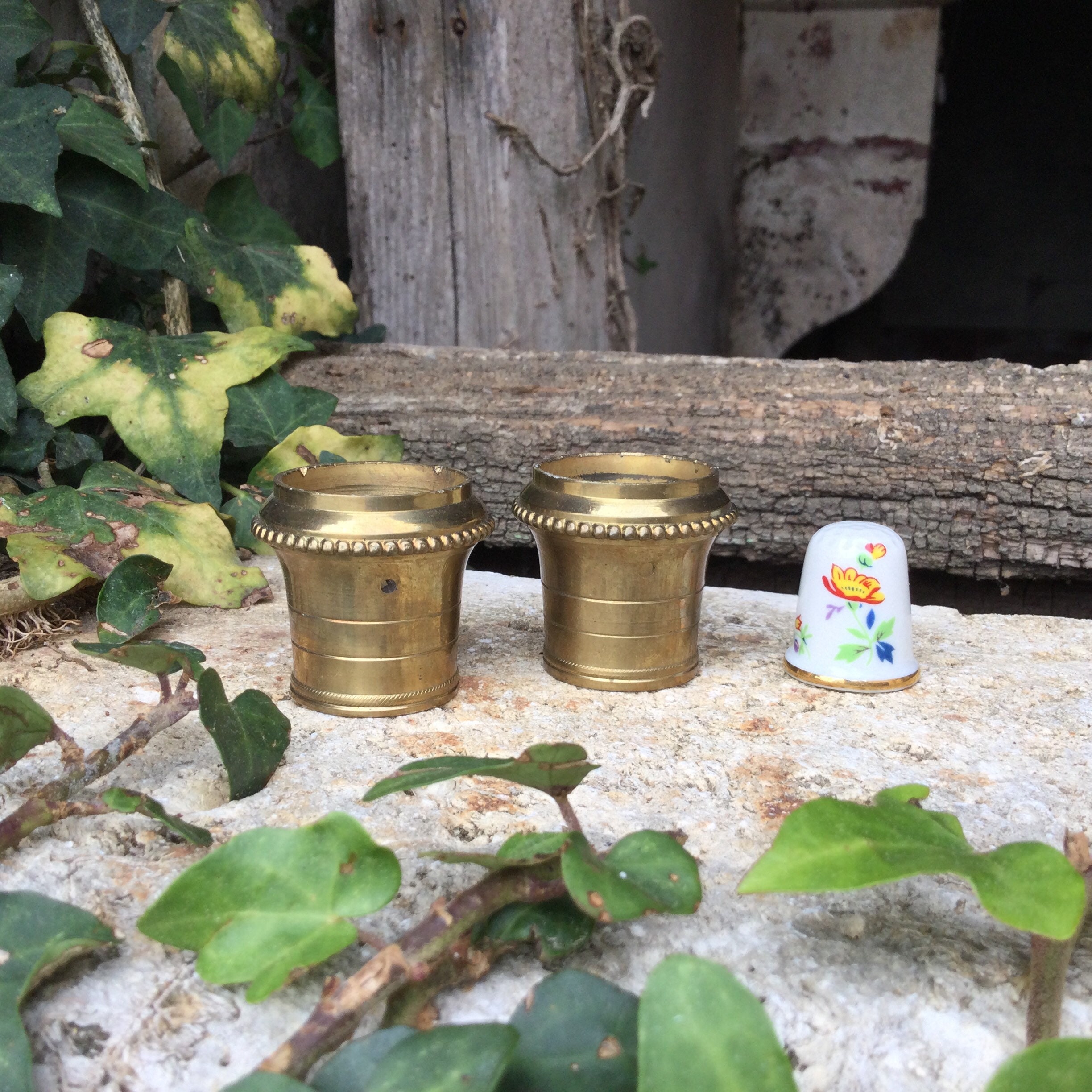 2 French Furniture Leg Sleeves/vintage Brass Leg Caps/metal Etsy