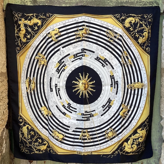 Hermès Silk Twill Scarf: Dies Et Hore Astrology, Designed by