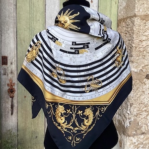 Hermès Silk Twill Scarf: Dies Et Hore Astrology, Designed by