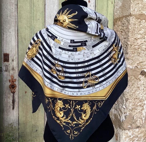 Hermès Silk Twill Scarf: Dies Et Hore Astrology, Designed by