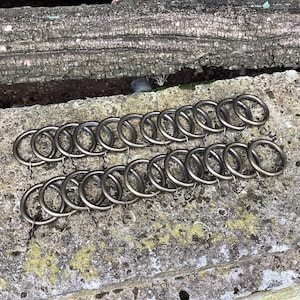 24 bronze curtain rings/24 antique rings for drapes/salvaged hardware/curtain dressing/window decor/Bordeaux chateau supplies