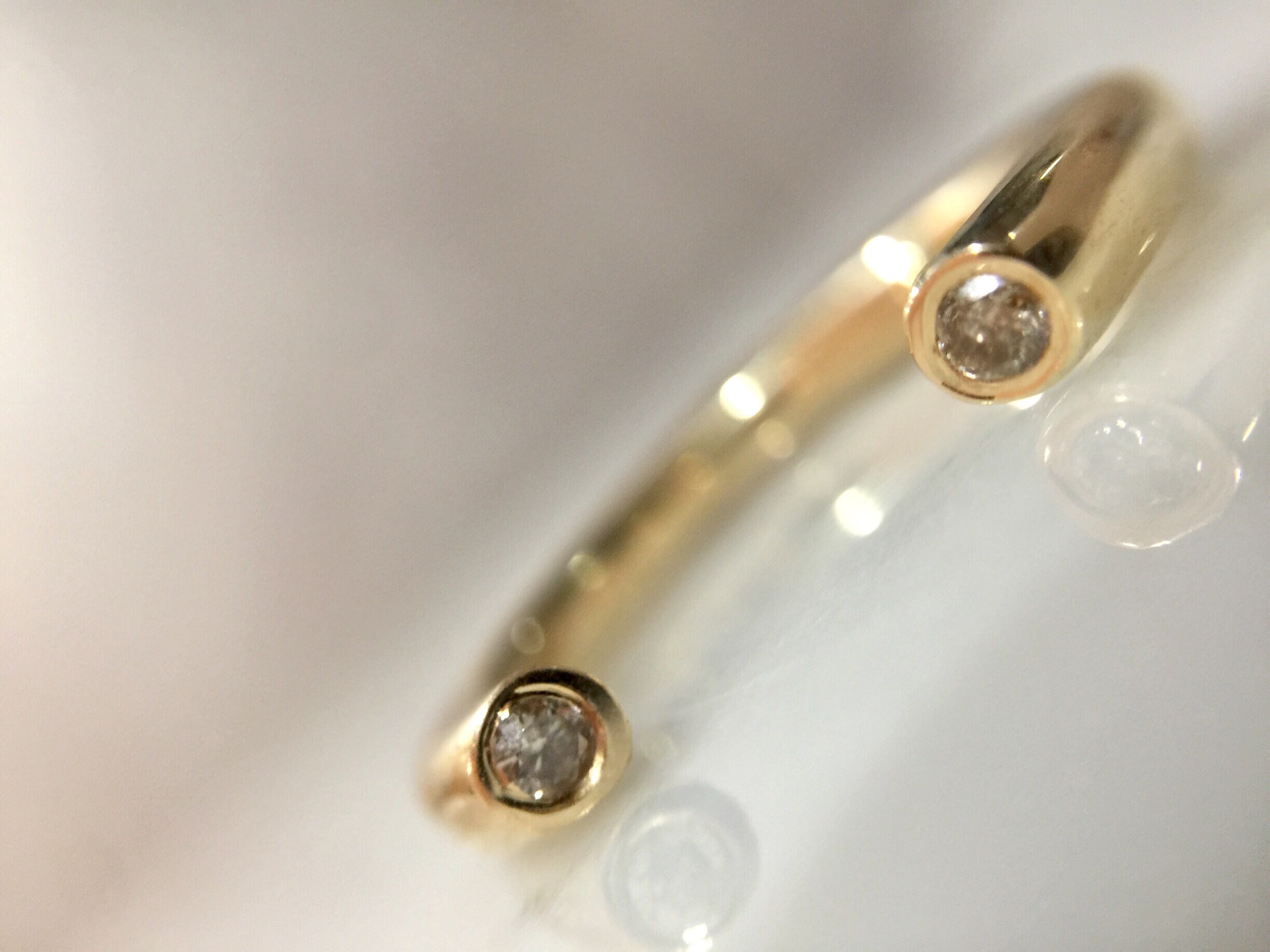 Open Donut Ring Diamond Band 14k Solid Gold Chunky Gold Etsy