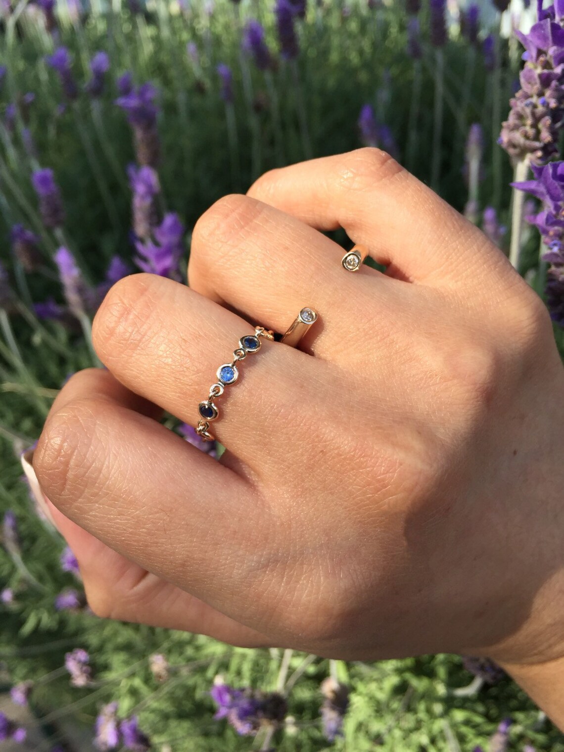 Open Donut Ring Diamond Band 14k Solid Gold Chunky Gold Etsy