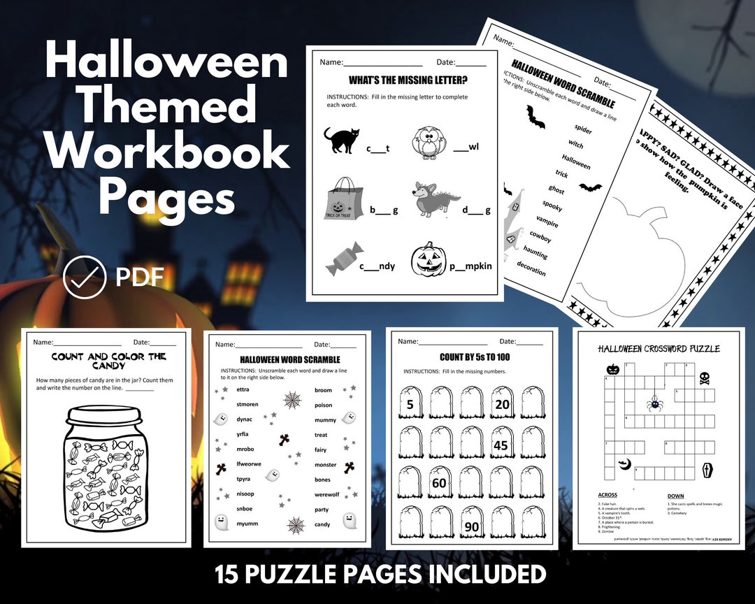 Halloween Printables for Kids | Instant Download | Halloween Printable ...