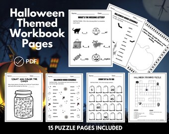 Halloween Printables für Kinder | Sofort Download | Druckbare Halloween Aktivitäten | Halloween druckbare Spiele