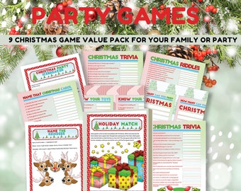 Virtual Christmas Games Bundle | Christmas Games Bundle | Christmas Games for Family | Christmas Games for Kids | Christmas Games for Group