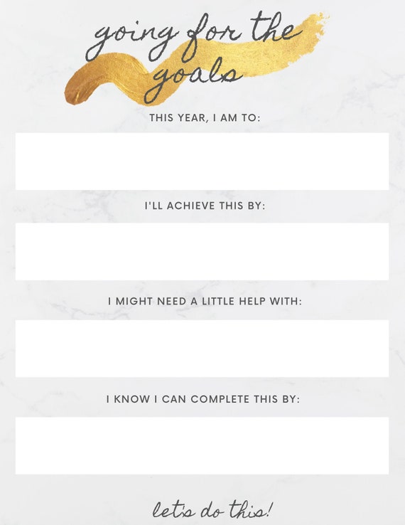 Reach Your Goals Instant Printable Page Digital Download | Etsy