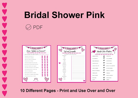 Bridal Shower Printable Instant Download Printable Planner | Etsy