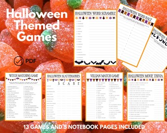 Juego de Halloween / Juegos de fiesta de Halloween imprimibles / Imprimibles de Halloween / Descarga instantánea