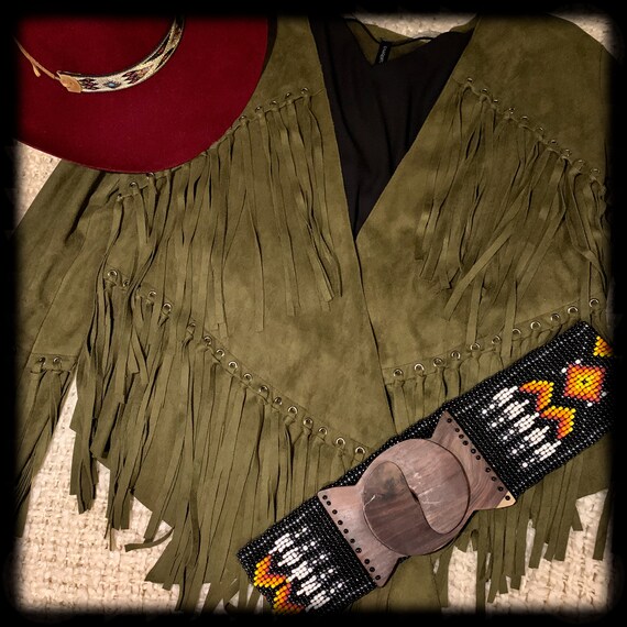 Fringe Jacket - Faux Suede