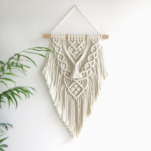 Layered Macrame Wall Hanging, Boho Home Decor, Green Or Natural