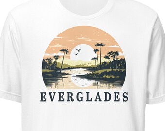 Everglades National Park Vintage Shirt - Retro Styled T-Shirt, Nature Wildlife Tee with Wetlands Image Graphic, Vacation Souvenir Gift