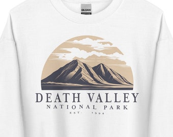Death Valley National Park Vintage Sweatshirt - Retro Styled Shirt, Camping Nature Wildlife Tee with Mountain Image Graphic, Souvenir Gift